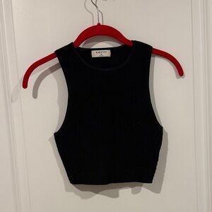 Aritzia Black Ribbed Tank Top